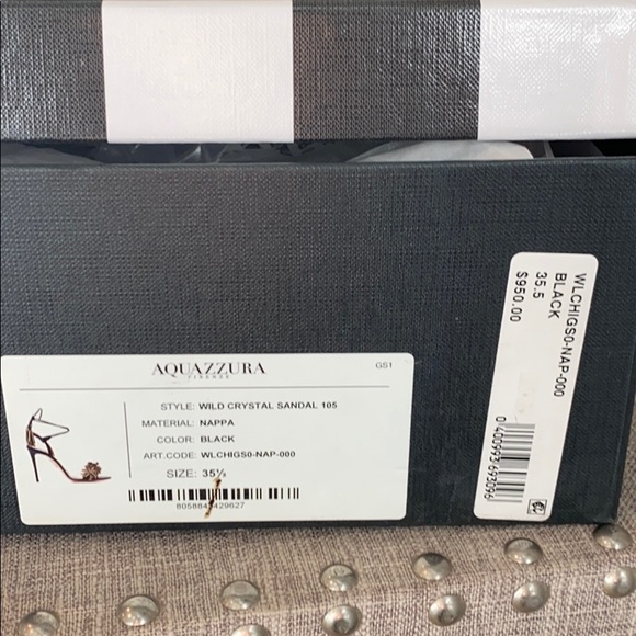Aquazzura Wild crystal sandal 105 size 35 1/2 NWT - Picture 5 of 6